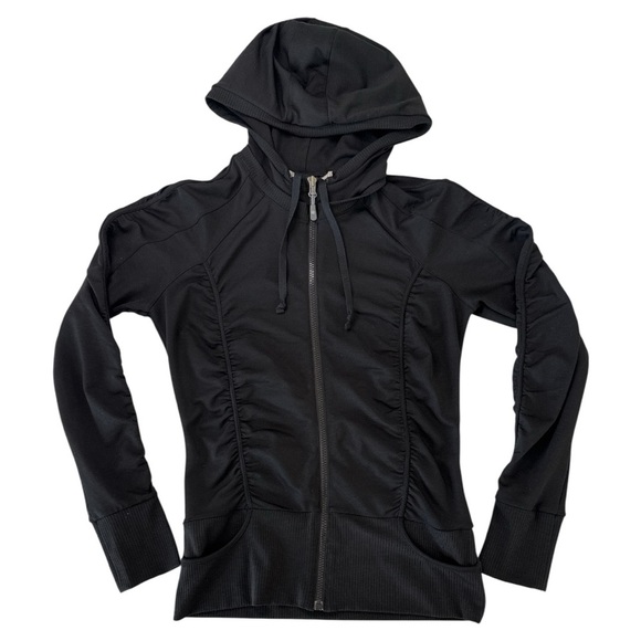 Athleta Jackets & Blazers - Ruched Zip Hooded Jacket Size Small